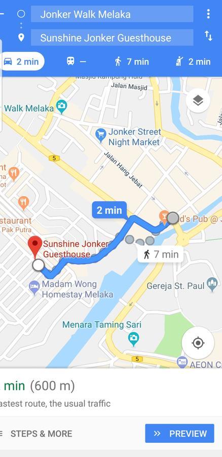 Sunshine Jonker Guesthouse Malacca Exteriör bild
